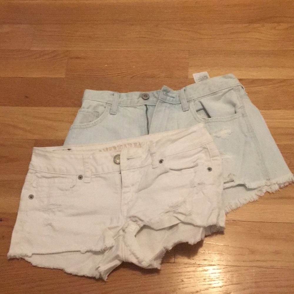2 pairs of jean shorts